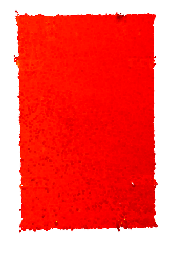 Open3D View - point cloud is shown from below